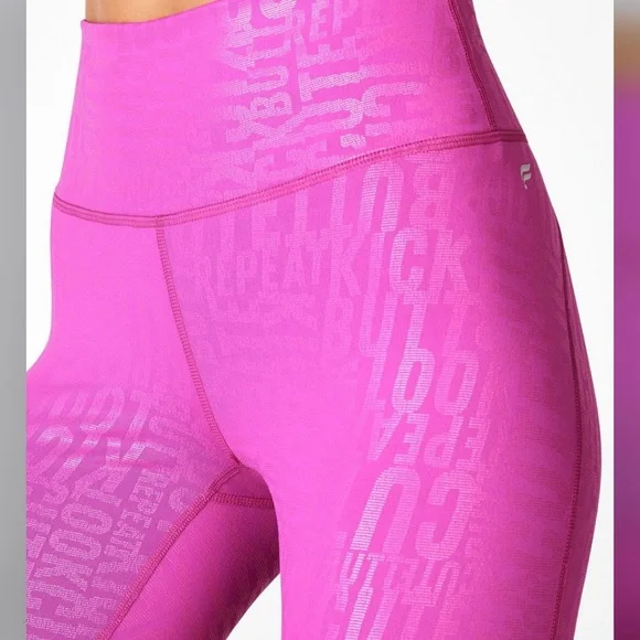 FABLETICS Kick Butt Fiesta Define High-Waisted 7/8 Barbiecore Legging - Picture 3 of 15